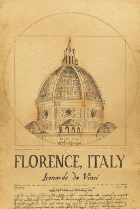 Városplakát: da Vinci - Firenze