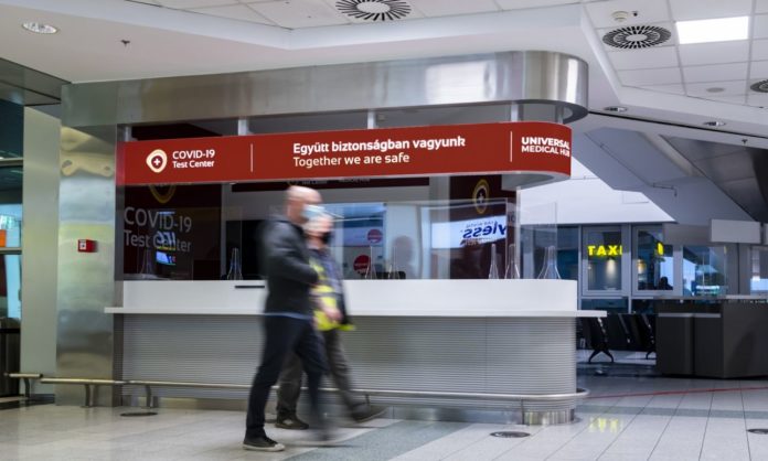 budapest airport koronavírus tesztközpont