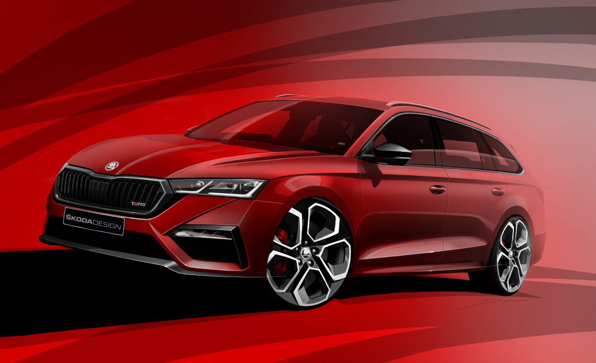 ŠKODA OCTAVIA RS iV piros