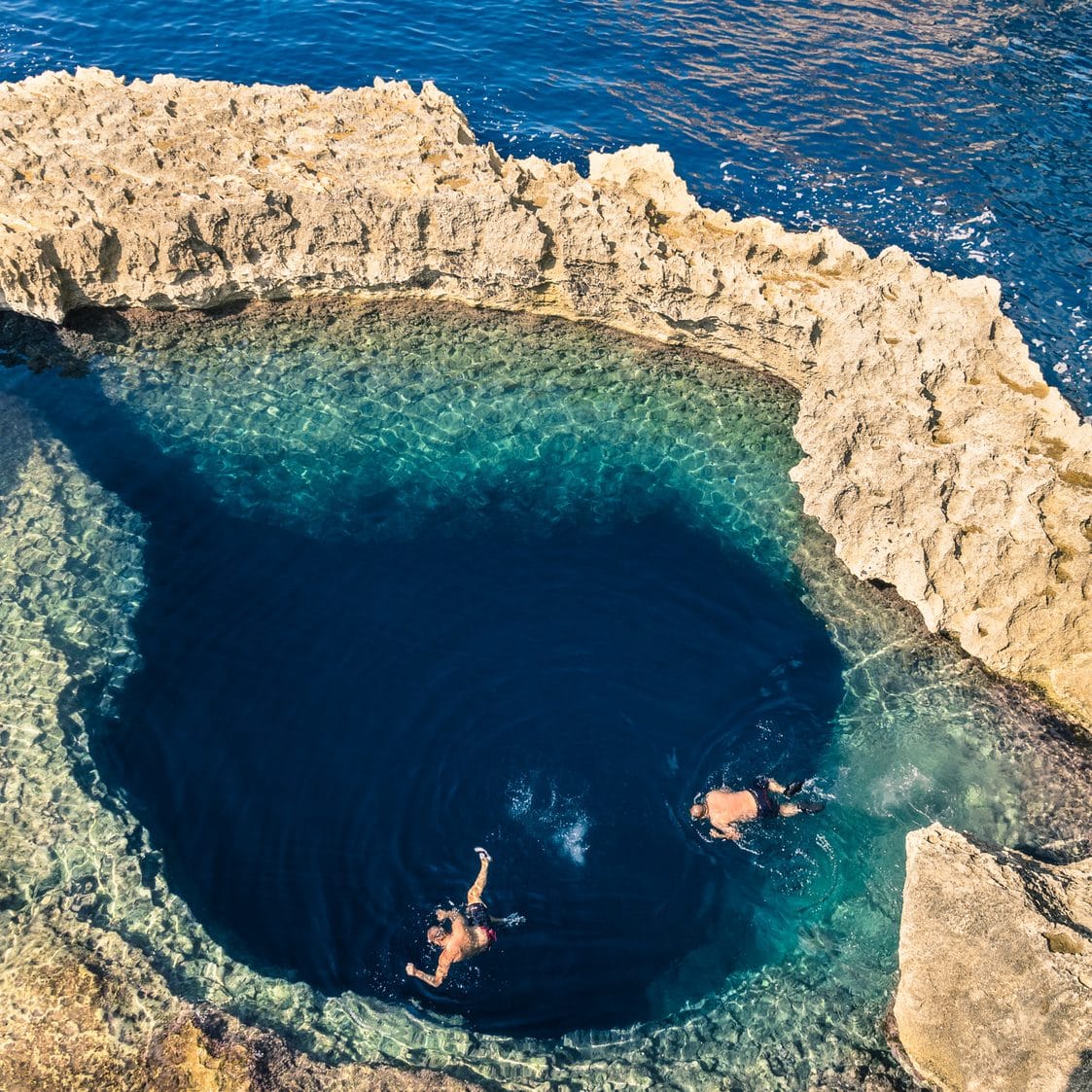 málta blue hole búvár merülőhely