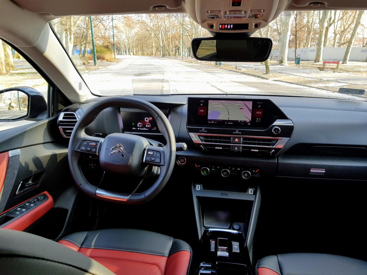 citroen c4 piros fekete belső