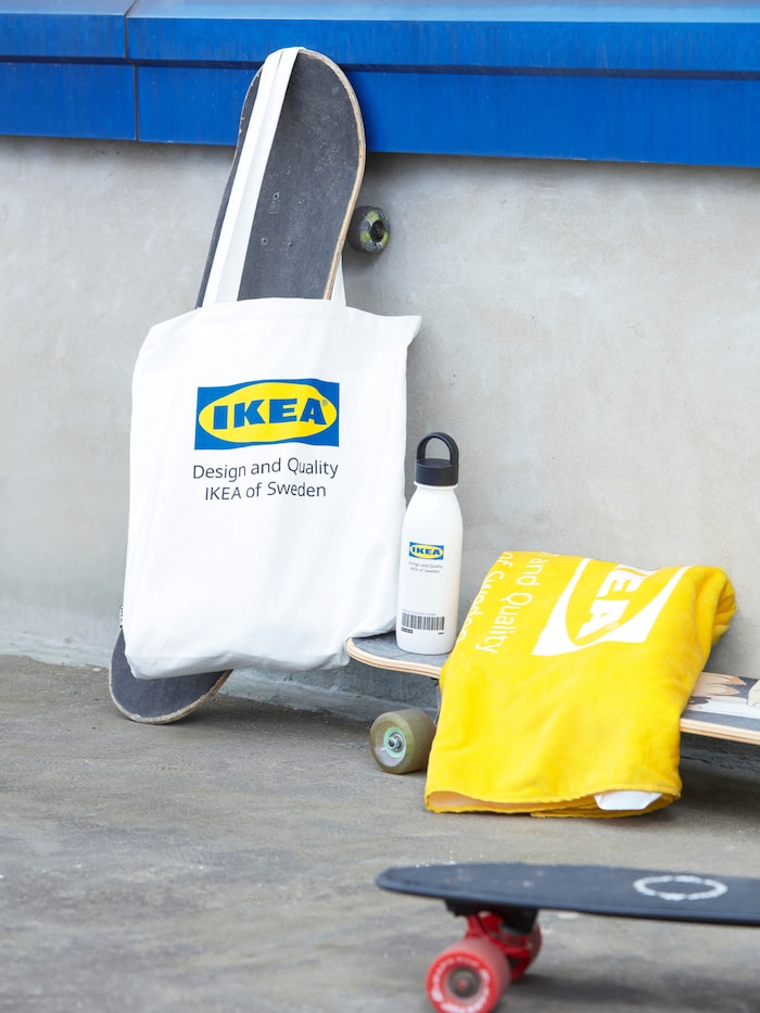 ikea eftertrada vászontáska tote táska kulacs