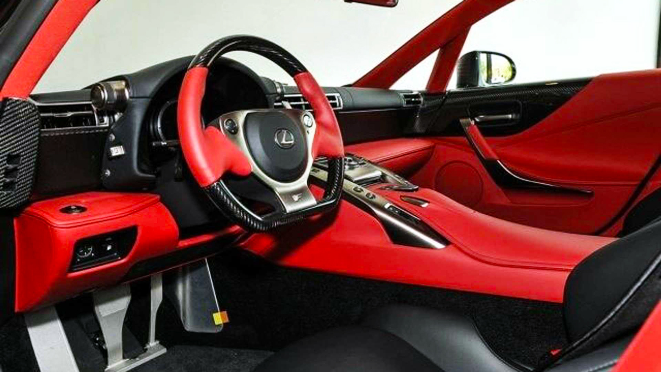 japán sportautó lexus utastér piros bőr