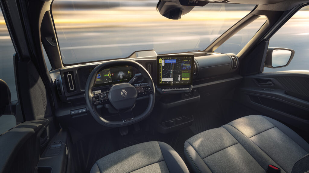 Renault Trafic E-Tech belső tér 12 colos kijelzővel