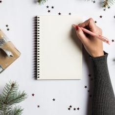 Goals plans dreams make to do list for new year christmas concept writing