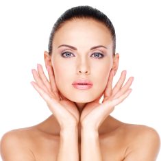 Beautiful   face of the young pretty woman with fresh skin