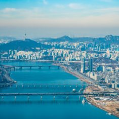 Beautiful architecture building in Seoul City