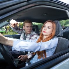 Man mad at woman driver